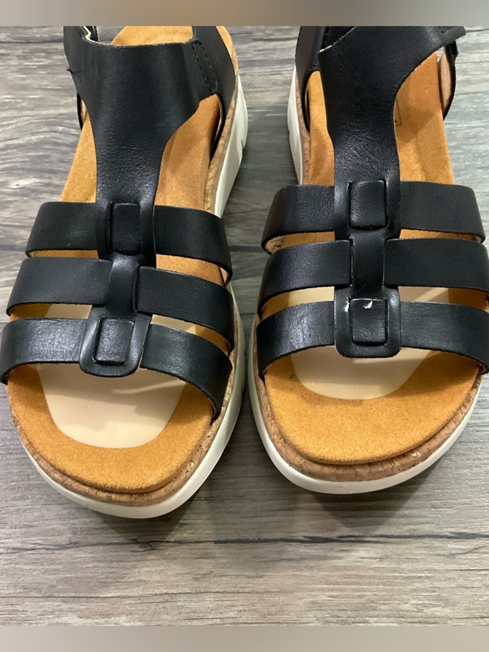 Pikolinos Wedge Leather Sandal Sz 39 / 8 - Picture 3 of 8